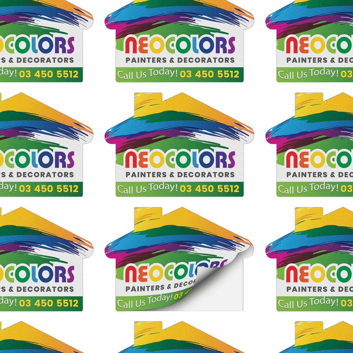 AD Labels 70 x 50mm - House Shaped