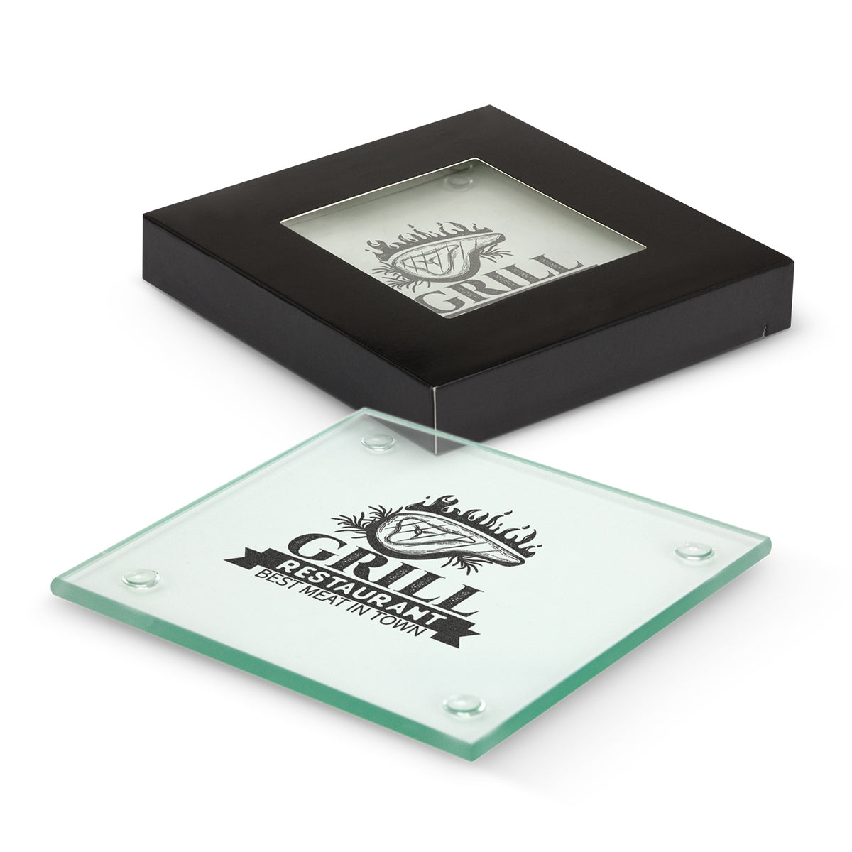 Venice Glass Coaster - Set of 2 - Square