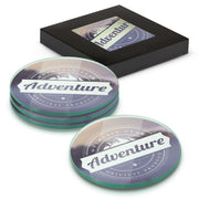 Venice Glass Coaster - Set of 4 - Round - Full Colour