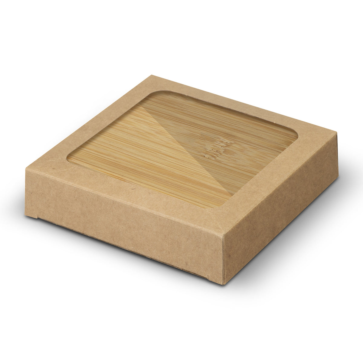 Bamboo Bottle Opener Coaster - Set of 2 - Square