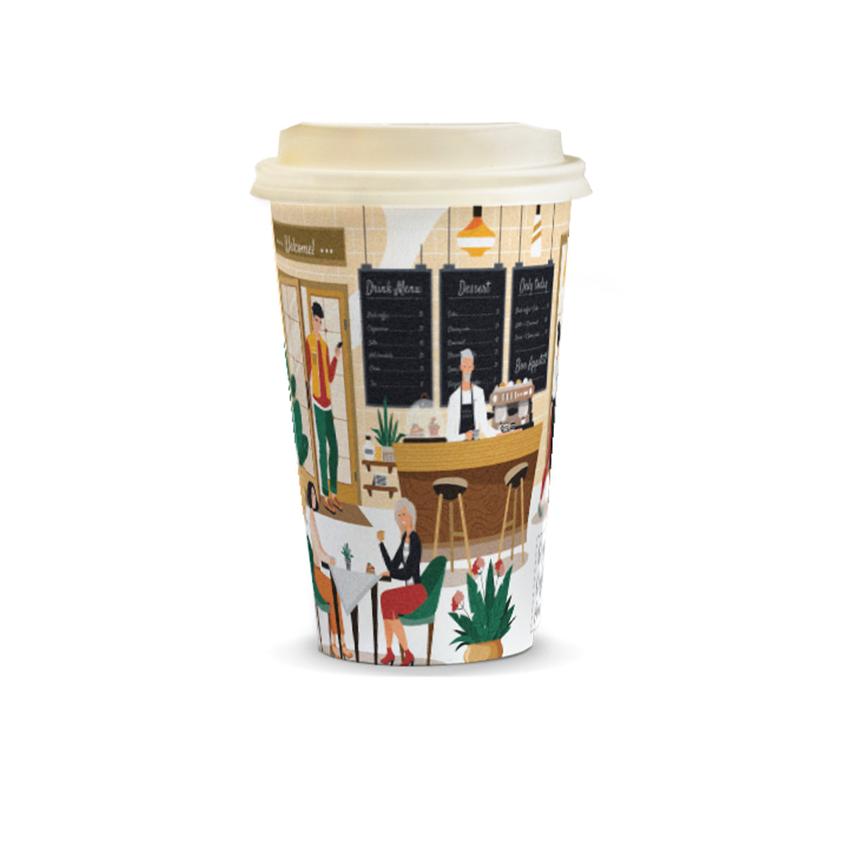 Compostable Paper Coffee Cup - 350ml