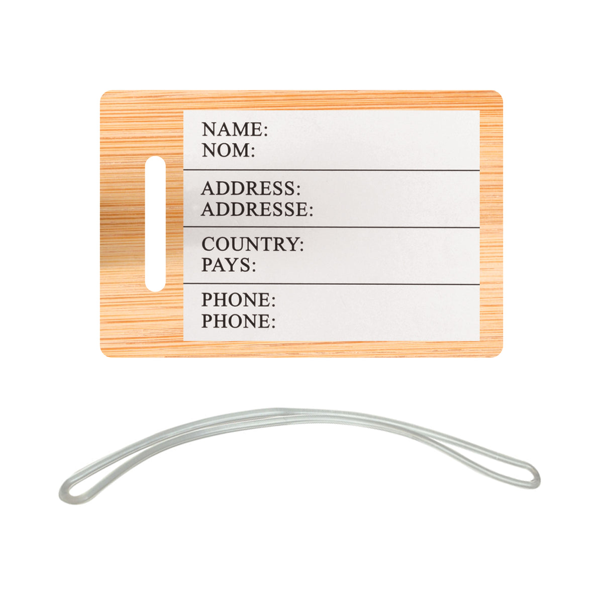 Transit Bamboo Luggage Tag