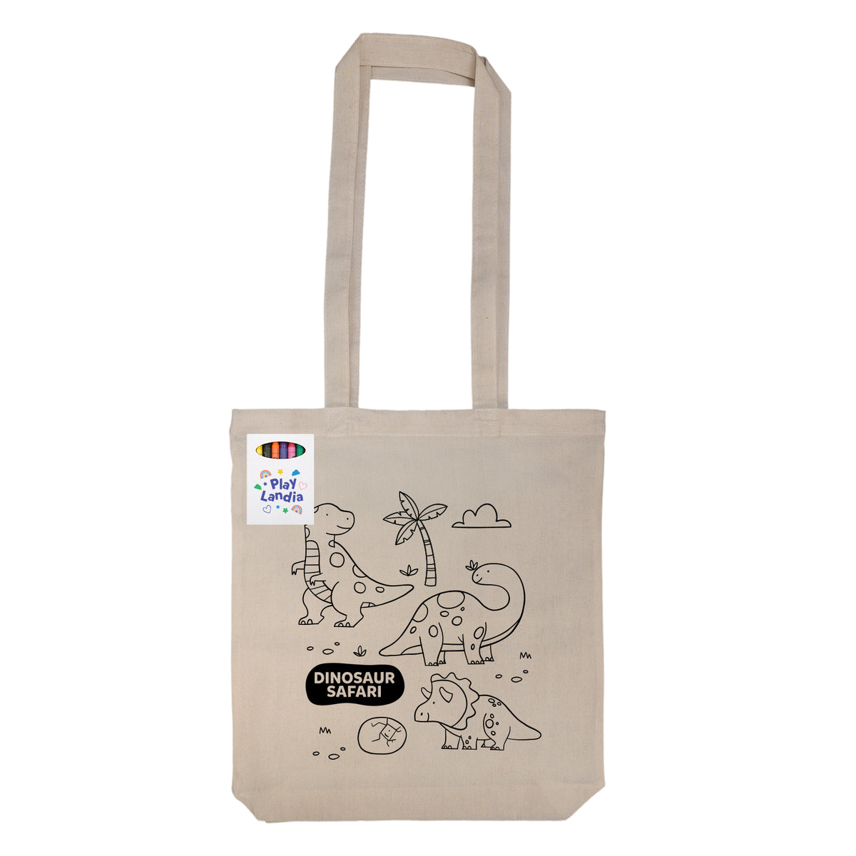 Get Crafty Folding Calico Bag and Crayons