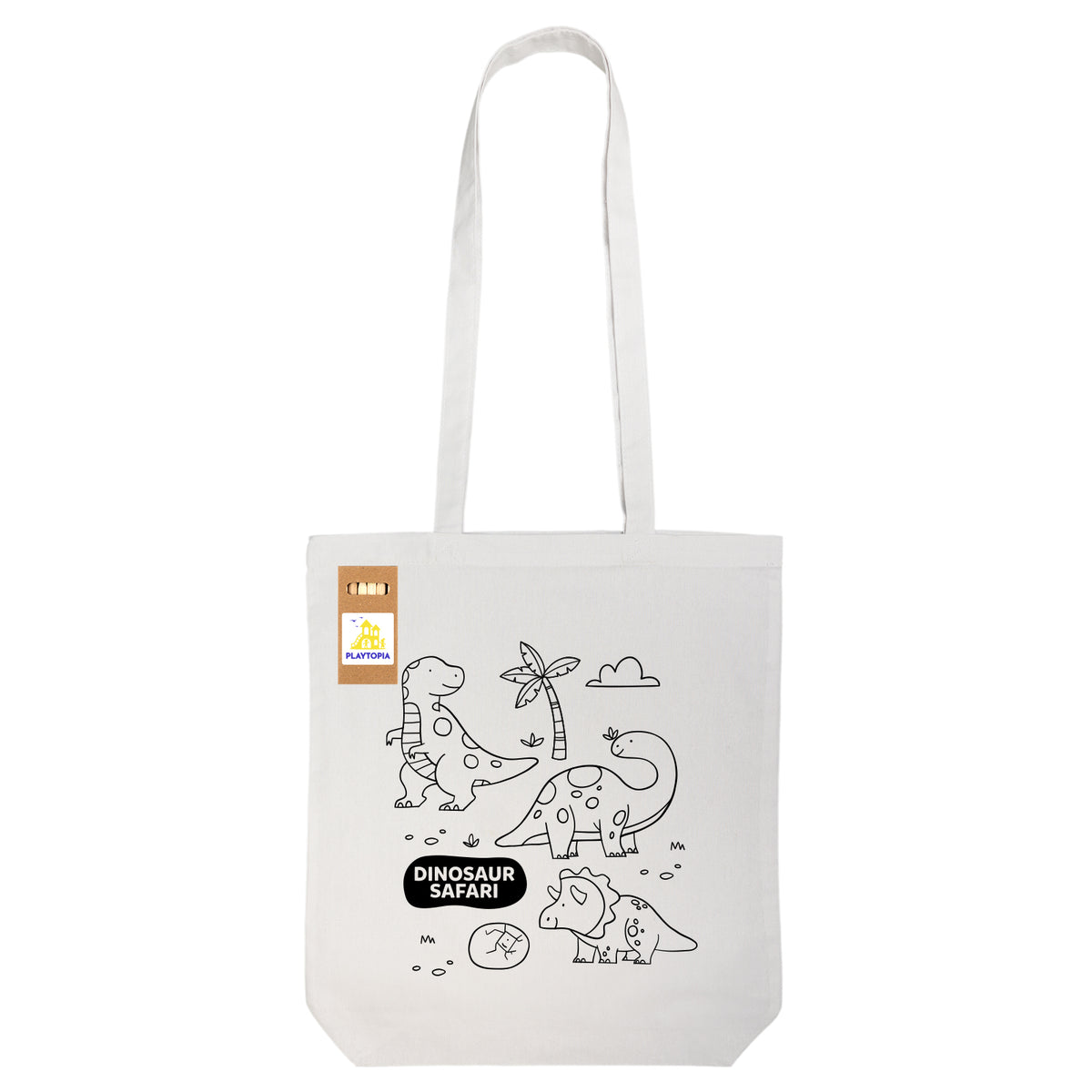 Colouring Long Handle Cotton Bag & Pencils