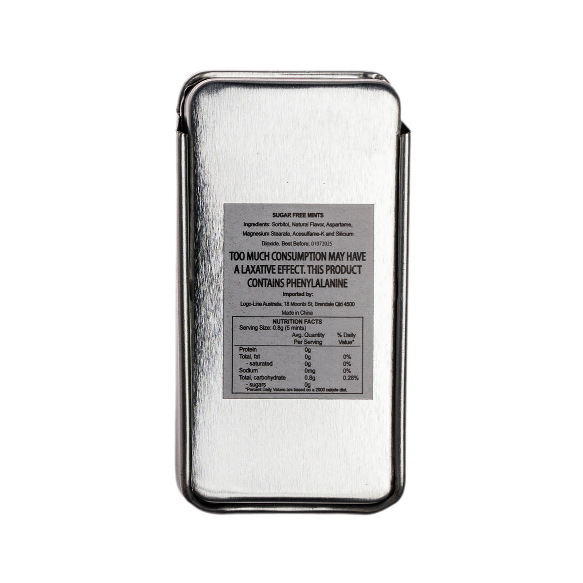 Sugar Free Breath Mints in Slider Tin