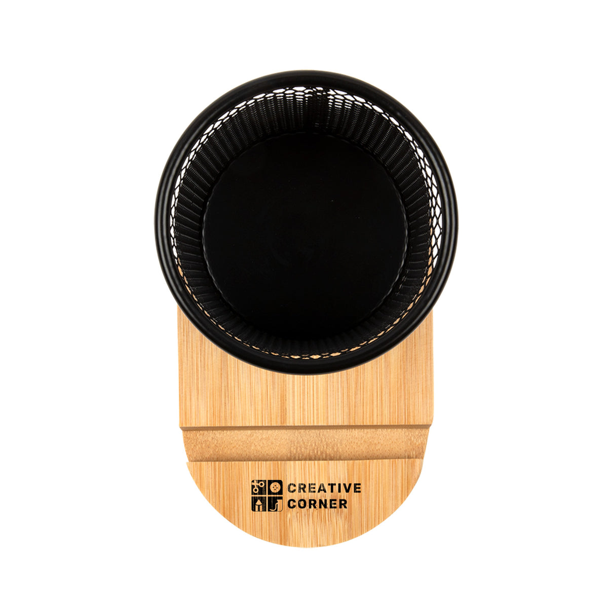 Bamboo Pen Tidy Phone Stand