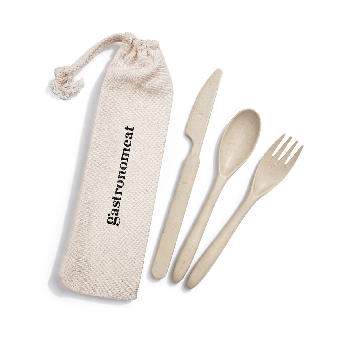 Delish Eco Cutlery Set in Calico Pouch