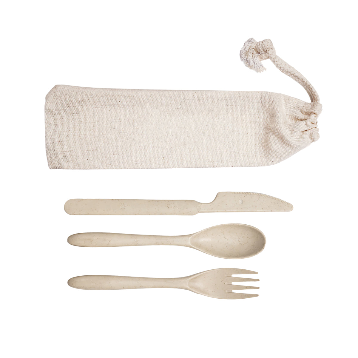 Delish Eco Cutlery Set in Calico Pouch